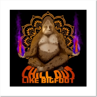 Bigfoot Meditation Posters and Art